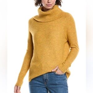 For The Republic Women's Yellow Cowl Neck Sweater